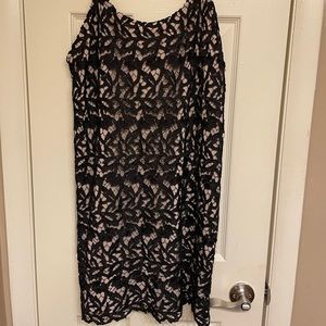 alice + olivia Black Lace Mini Party Dress